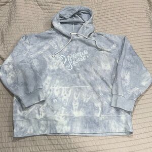 Victoria’s Secret Blue Tie Dye Embroidered Sweatshirt/Hoodie